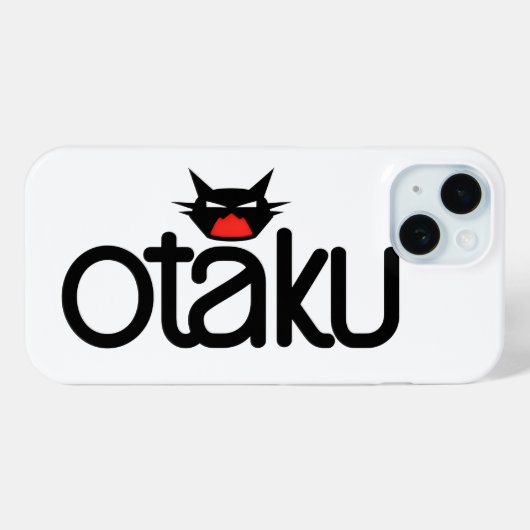 Otaku Cat Funny Slogan Case-Mate iPhone Hülle (Rückseite (Horizontal))
