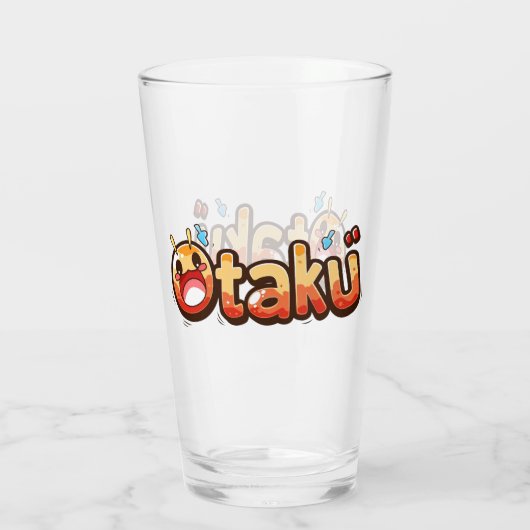 Otaku Funny Text Glas (Rückseite)
