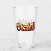 Otaku Funny Text Glas (Vorderseite)