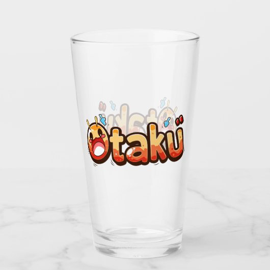 Otaku Funny Text Glas (Vorderseite)
