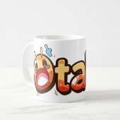 Otaku Funny Text Kaffeetasse (Vorderseite Links)