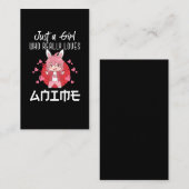 Otaku Girl Lieben Anime Manga Japanischer Comic Fa Visitenkarte (Vorne/Hinten)