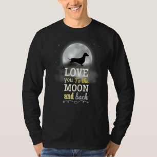Otaku Huskie Hund Liebe zum Mond T-Shirt
