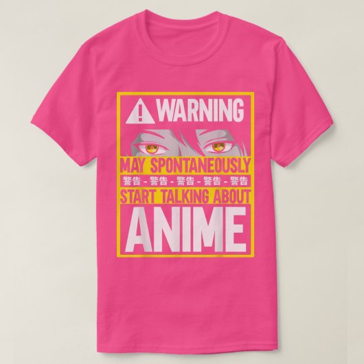 Otaku  Warning May Spontaneously Start Talking Abo T-Shirt (Design vorne)