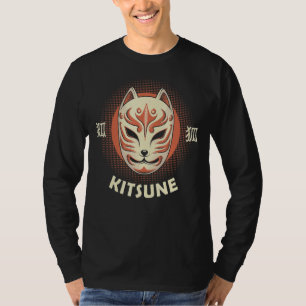 Otakus Kitsune Maske Japanischer Fox Traditionelle T-Shirt
