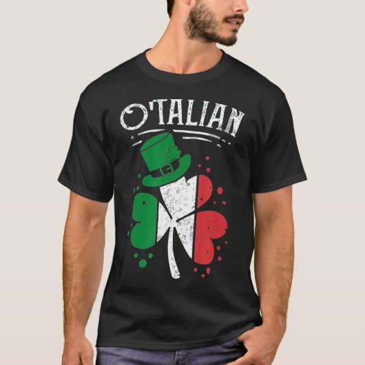 Otalian Funny Italian Irish Relationation St Day T-Shirt (Vorderseite)