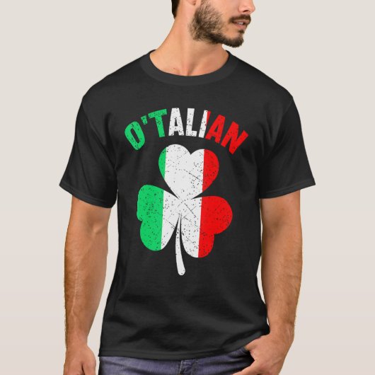 O'talian Funny Italian Irish Relationship St Patri T-Shirt (Vorderseite)