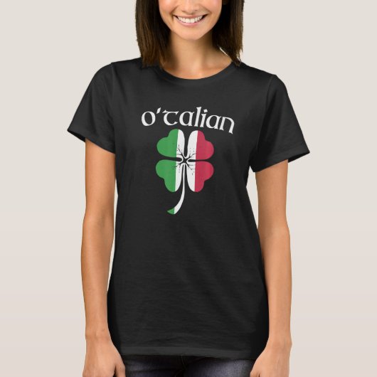 O'TALIAN Funny Italian Irish St. Patrick's Day Sha T-Shirt (Vorderseite)