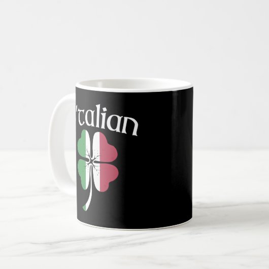 O'Talian Irish St Patrick's Day Kleeblatt F Kaffeetasse (Vorderseite Links)