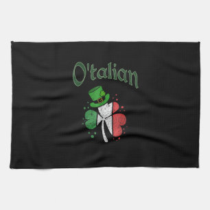 O'talian Irish St. Patrick's Day Shamrock Italieni Geschirrtuch
