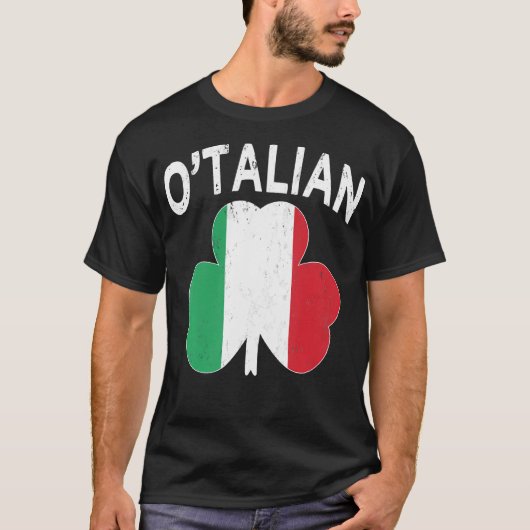 O'Talian Italian Funny St Patrick's Day Italia Sha T-Shirt (Vorderseite)