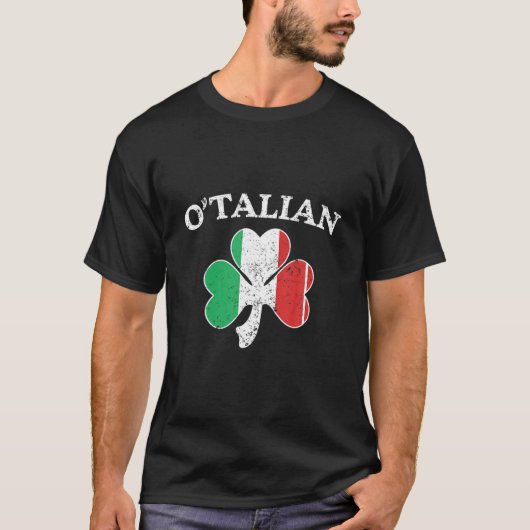 O'talian Italian Irish Kleeblatt St Patricks Day M T-Shirt (Vorderseite)