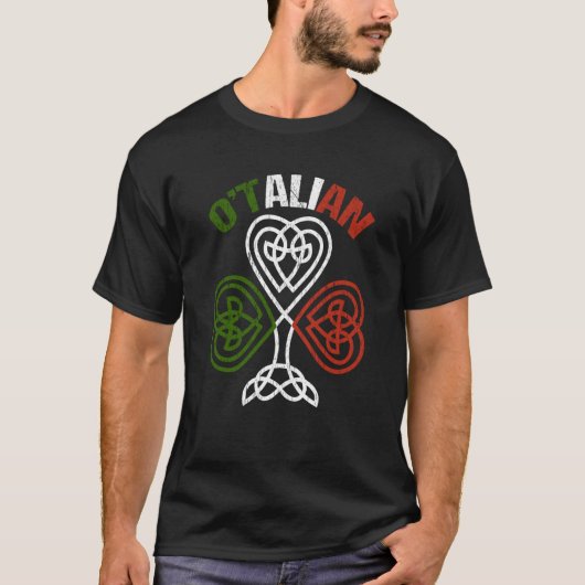 O'talian Italian Irish Relationship Ireland St Pat T-Shirt (Vorderseite)