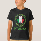 O'talian Italian Irish St. Patricks Day Kleeblatt T-Shirt (Vorderseite)
