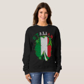 O'talian Italy Flag Shamrock Leaf Saint Patrick's  Sweatshirt (Vorne ganz)