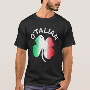 O'talian St Patrick Kleeblatt Italienische Flagge T-Shirt