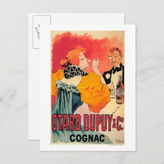 Otard-Dupuy & CO. Cognac-Werbeplakat Postkarte (Vorne/Hinten)