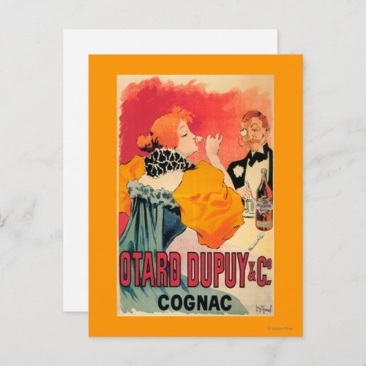 Otard-Dupuy & CO. Cognac-Werbeplakat Postkarte (Vorne/Hinten)
