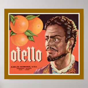 Otello orange Aufkleber Poster
