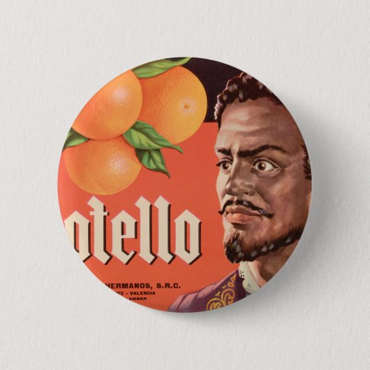 Otello Orange Etikett Button (Vorderseite)
