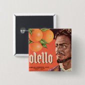 Otello Orange Etikett Button (Vorne & Hinten)