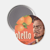 Otello Orange Etikett Magnet (Vorderseite/Rückseite)