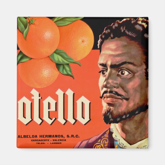 Otello Orange Etikett Magnet (Vorne)