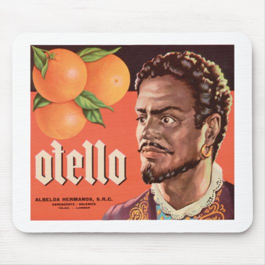 Otello Orange Etikett Mousepad (Vorne)