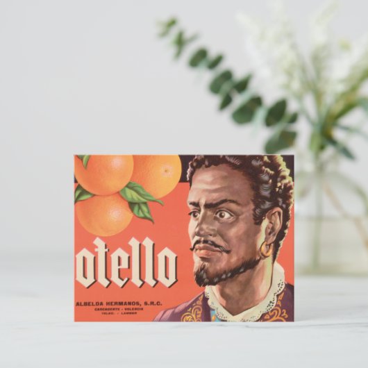 Otello Orange Label Postkarte (Stehend Vorderseite)