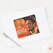 Otello Orange Label Quadratischer Aufkleber (Umschlag)