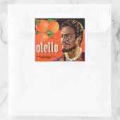 Otello Orange Label Quadratischer Aufkleber (Tasche)