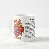 Otero, der Ursprung, die Bedeutung und das Wappen Kaffeetasse (Vorderseite Links)