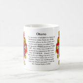 Otero, der Ursprung, die Bedeutung und das Wappen Kaffeetasse (Mittel)