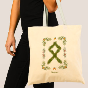 Othala Rune in Evergreen Branches Personalisiert Tragetasche