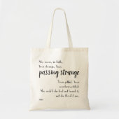 Othello ", das merkwürdige" Zitat-Taschen-Tasche Tragetasche (Vorne)