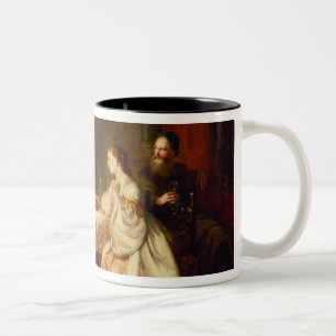 Othello, das seine Abenteuer auf Desdemona sich Zweifarbige Tasse