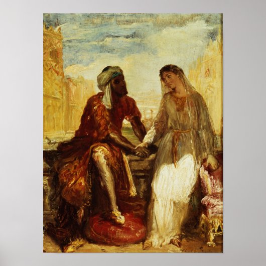 Othello und Desdemona in Venedig, 1850 Poster (Vorne)