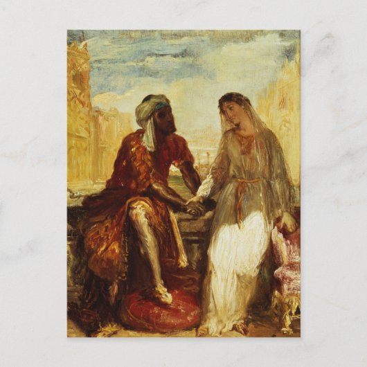 Othello und Desdemona in Venedig, 1850 Postkarte (Vorderseite)