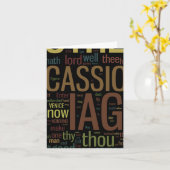 Othello Word Mosaic Karte (Gelbe Blume)