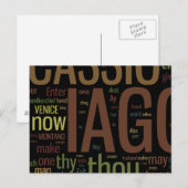 Othello Word Mosaic Postkarte (Vorne/Hinten)