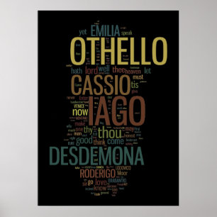 Othello Wort-Mosaik Poster