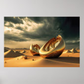 Otherworld Relics – Surreal Desert Sculpture Poster (Vorne)