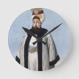 Othman (Osman) (1699-1757) Sultan III 1754-57, fü Runde Wanduhr