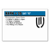 Otiot Flash Cards: 11 von 22 Tischnummer (Rückseite)