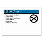 Otiot Flash Cards: 9 von 22 Tischnummer (Rückseite)