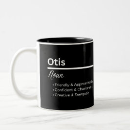 Otis Boy Name Definition Personalized Mug Zweifarbige Tasse