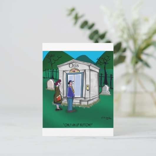 Otis Elevator Mausoleum hat nur einen Up Button Postkarte (Stehend Vorderseite)