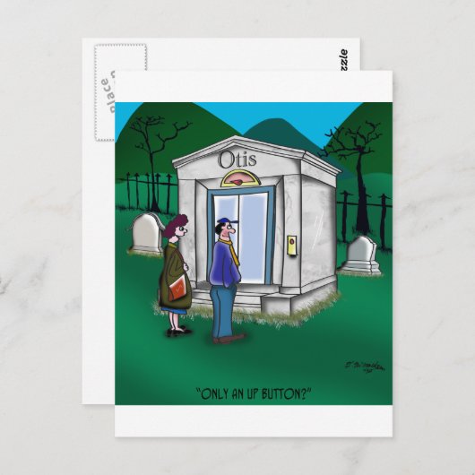 Otis Elevator Mausoleum hat nur einen Up Button Postkarte (Vorne/Hinten)