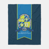 Otis oder Buchstabe O Name bedeutet blaugrüne Deck Fleecedecke (Vorderseite)