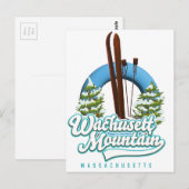 Otis Ridge Massachusetts Ski Logo Postkarte (Vorne/Hinten)